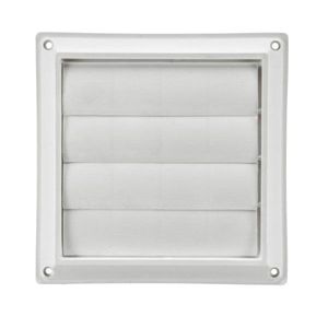 Lambro 361W Louvered Vent 6-Inch White Plastic