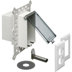 Arlington DBVM1C Plastic 1-Gang Recessed Extra-Duty Low Profile Weatherproof-In-Use Electrical Box 7.012-Inch x 9.058-Inch x 5.16-Inch In-Box