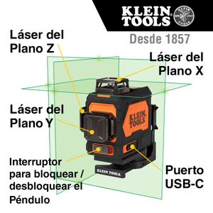 Klein Tools 93PLL Laser Level 510 - 530 nm 5-1/2-Inch