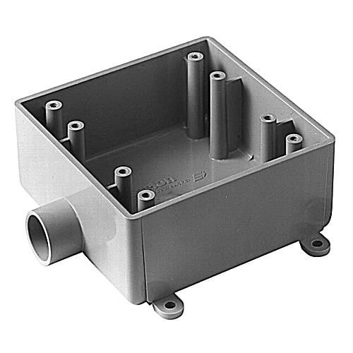 Thomas & Betts E9802E 2-Gang 2FSE Switch Box (1) 3/4-Inch Hub