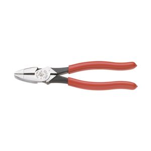 Klein Tools HD213-9NE High Leverage Heavy-Duty Side Cutting Plier 9-1/2-Inch Light Red