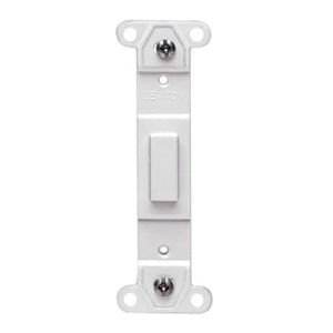 Leviton 80700-GY Plastic Screw Mount Toggle Switch Wallplate Insert Gray