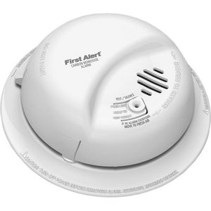 BRK CO5120BN Electrochemical Single/Multi-Station CO Alarm With Battery Backup 9-Volt Alkaline Battery 120-Volt AC First Alert