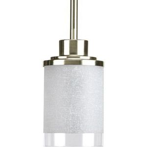 Progress Lighting P5147-09 Alexa 1-Light Mini Pendant Fixture 100-Watt 120-Volt 5-1/8-Inch Brushed Nickel Alexa