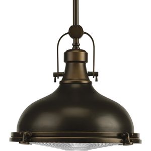 Progress Lighting P5188-108 1-Light Pendant Fixture 100-Watt 120-Volt 12-1/8-Inch Oil Rubbed Bronze