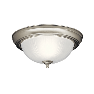 Kichler 8653NI 2-Light Ceiling Fixture 60-Watt 120-Volt Brushed Nickel Signature