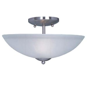 Maxim Lighting 10042FTSN 2-Light Ceiling Fixture 60-Watt 120-Volt Satin Nickel Logan