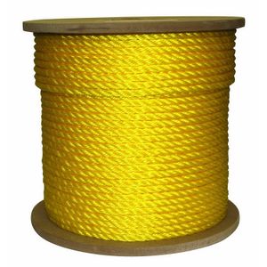 Global Manufacturing GYR38600 Pulling Rope 3/8-Inch x 600-ft 2440 lb Yellow