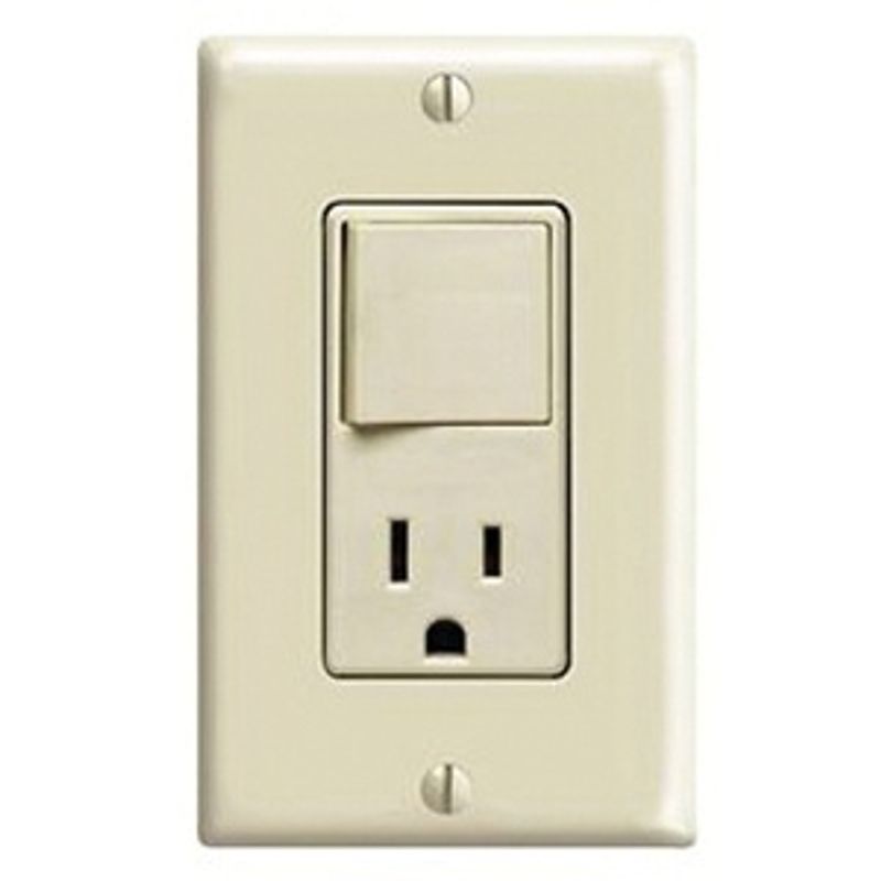 Leviton 5625E 1Pole AC Combination Receptacle/Switch Device 120Volt