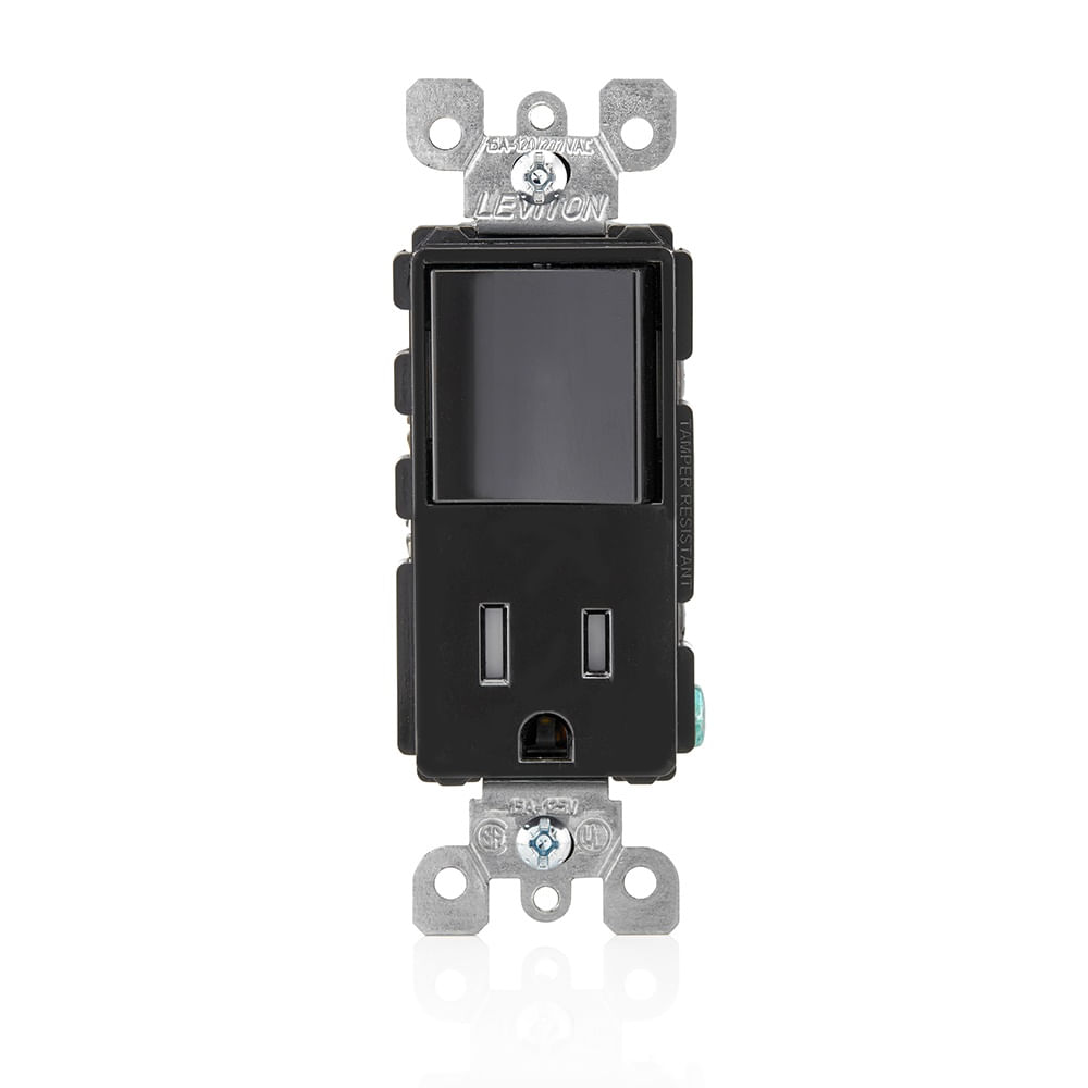 Leviton 5625E 1Pole AC Combination Receptacle/Switch Device 120Volt