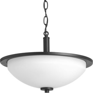 Progress Lighting P3424-31 2-Light Semi-Flush Mount Ceiling Light 200-Watt 120-Volt Black Replay