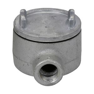 Crouse-Hinds GUAB26 Electrogalvanized and Aluminum Acrylic Paint Feraloy Iron Alloy GUAB Series Conduit Outlet Box With Cover 3-Inch 13.5-Cubic-Inc