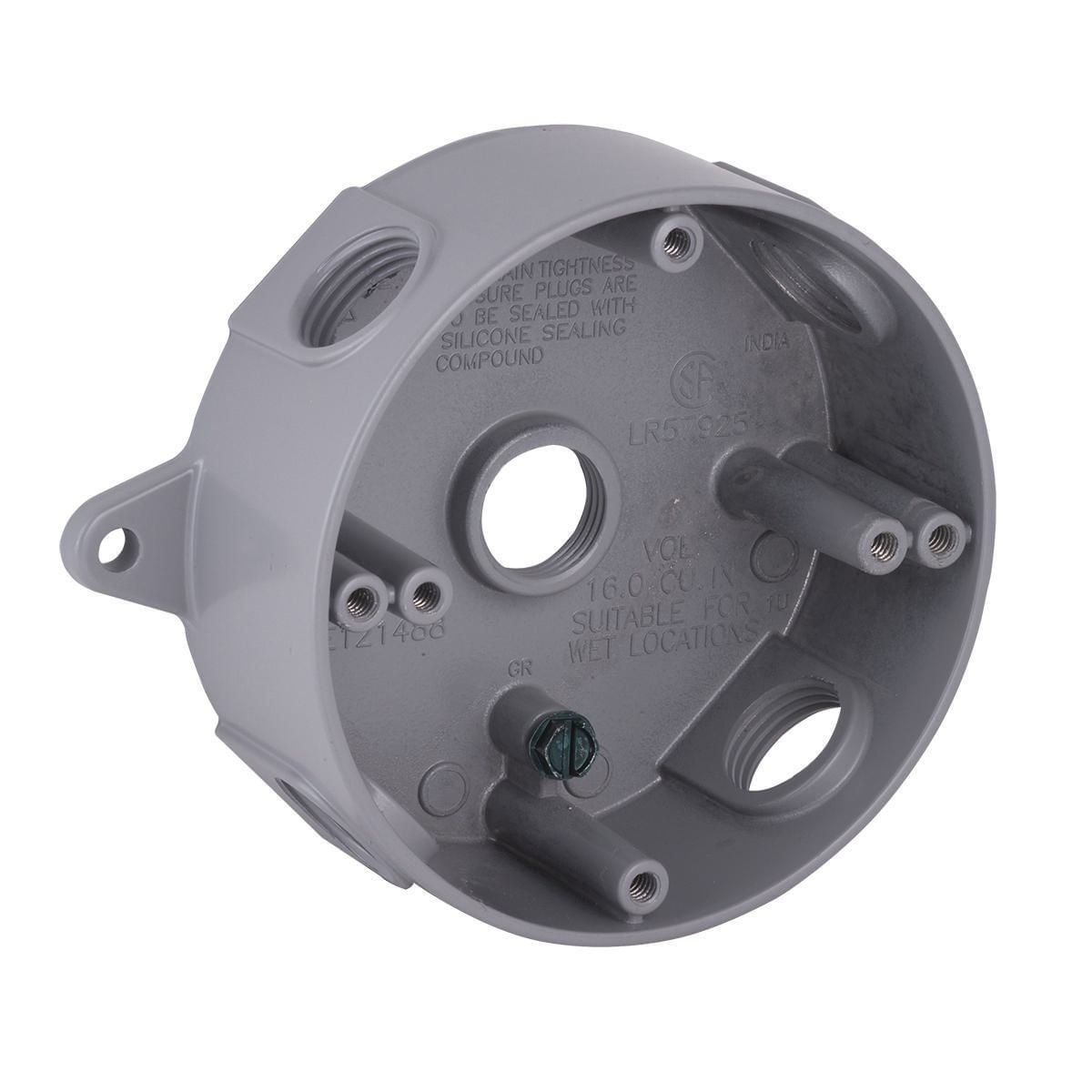 Raco 5361-0 Powder Coated Die Cast Aluminum Weatherproof Splice