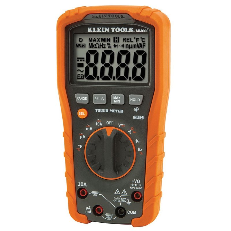 Klein Tools MM600 Auto-Ranging Digital Multimeter 10-Amp DC 10-Amp