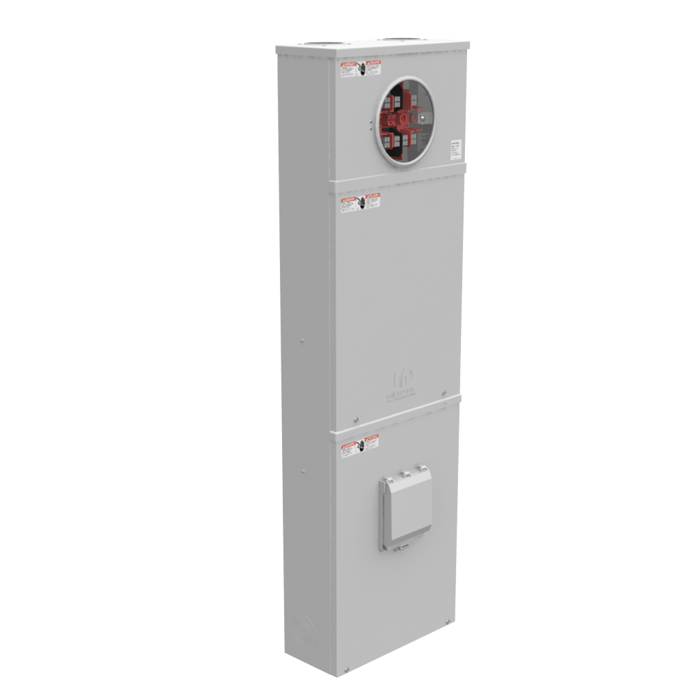 Milbank 217MTBP 3Phase Ring Type Meter Socket With Link Bypass 7 Jaw 100Amp Upto 240Volt AC