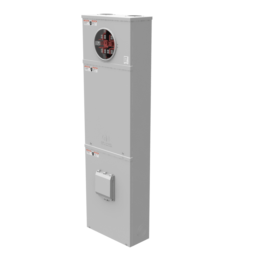 Milbank 217MTBP 3Phase Ring Type Meter Socket With Link Bypass 7 Jaw 100Amp Upto 240Volt AC
