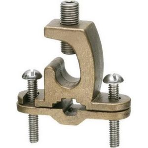 Arlington 719DB Solid Bronze Bare Wire Ground Clamp With Open Lug 3/8 - 1-Inch Pipe 8-4/0-AWG