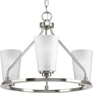 Progress Lighting P350036-009 3-Light Convertible Semi-Flush Mount Ceiling Light 60-Watt 120-Volt AC Brushed Nickel Debut