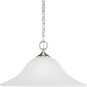 Progress Lighting P5095-09 1-Light Pendant Fixture 150-Watt 120-Volt 18-Inch Brushed Nickel Trinity