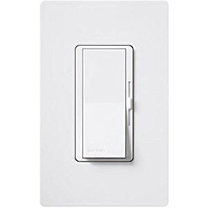 Lutron DVELV-300P-WH 120-Volt at 60-Hz 1-Pole Electronic Low Voltage Preset Dimmer With Locator Light White Diva