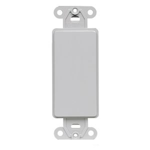 Leviton 80414-GY Nylon Box Mount 1-Gang Multimedia Blank Insert Gray QuickPort Decora