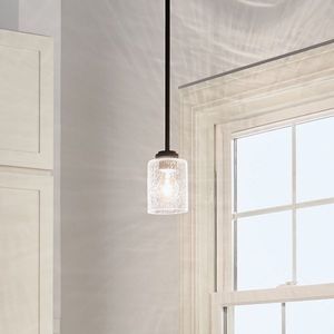 Kichler 44032OZ 1-Light Mini-Pendant Light Fixture 75-Watt 120-Volt Old Bronze Winslow