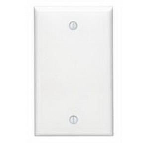 Leviton 80714-W Thermoplastic Nylon Box Mount Standard Size 1-Gang Blank Wallplate White