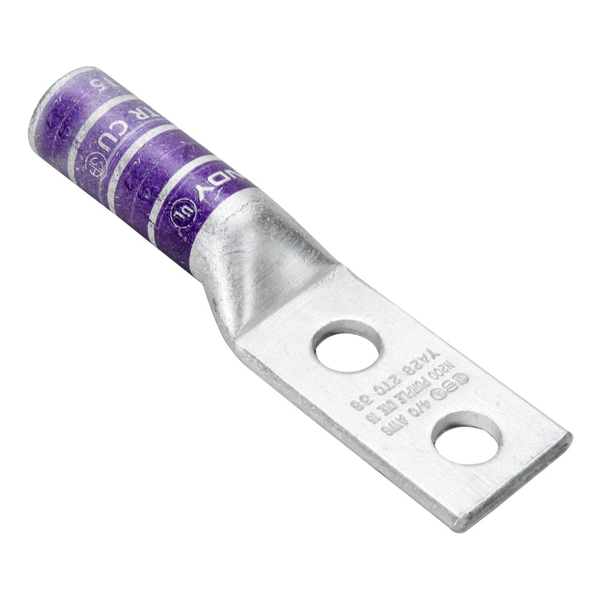 Burndy YA282N Electro Tin Plated Copper 2-Hole YA-2N Compression