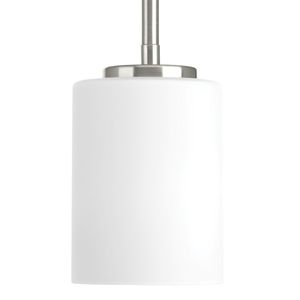 Progress Lighting P5170-09 1 Lamp Mini Pendant Light 100-Watt 120-Volt Brushed Nickel Etched Glass Replay