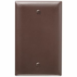 Pass & Seymour TP13 Nylon Box Mount Standard Size 1-Gang Blank Wallplate Brown TradeMaster