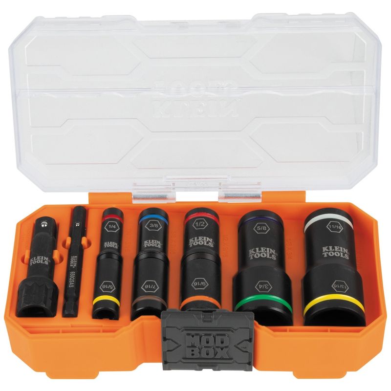 キュー KLE 65618 KNECT FLIP 10 HEAVY DUTY FLIP IMPACT SOCKET SET SAE 8 PIECE