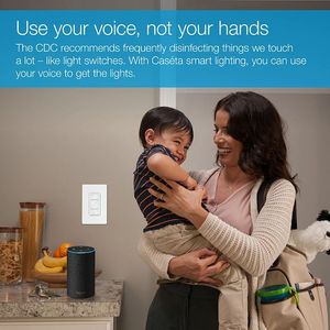 Lutron P-PKG1W-WH 120-Volt In-Wall Dimmer And Remote Lighting Control Kit White Pico Caseta