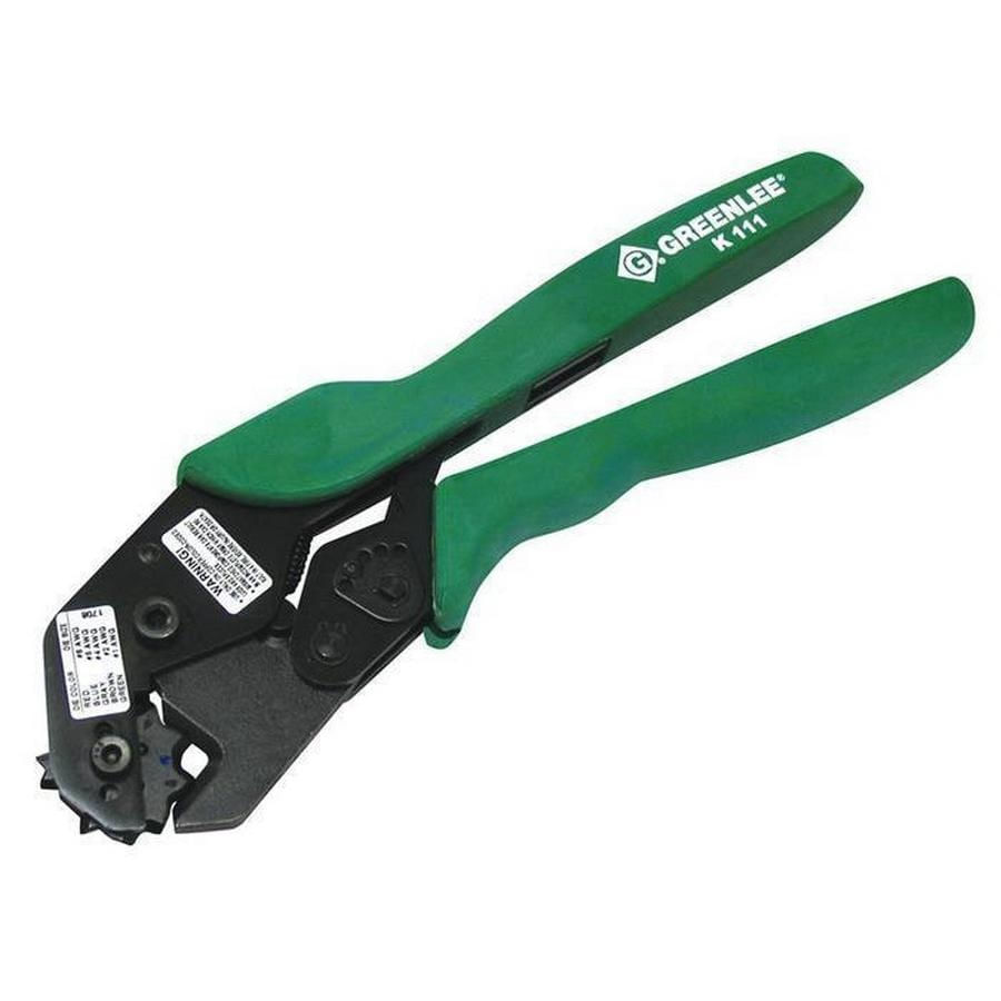 Greenlee K111 Crimping Tool 8-1-AWG Copper Color Coded Connectors