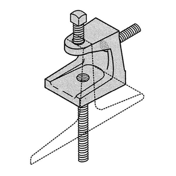 Versabar VX-9004-WM Malleable Iron Wide Mouth Beam Clamp 1/4-Inch Rod