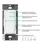 Lutron MSC-AD-MN Maestro 600W Accessory Dimmer – Midnight Finish, Multi-Location Dimming Companion